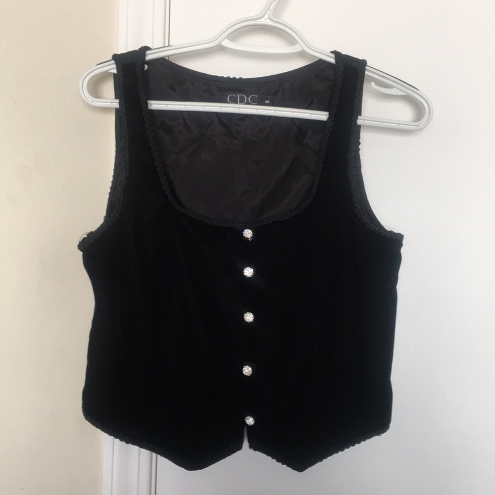 Velvet vest middie